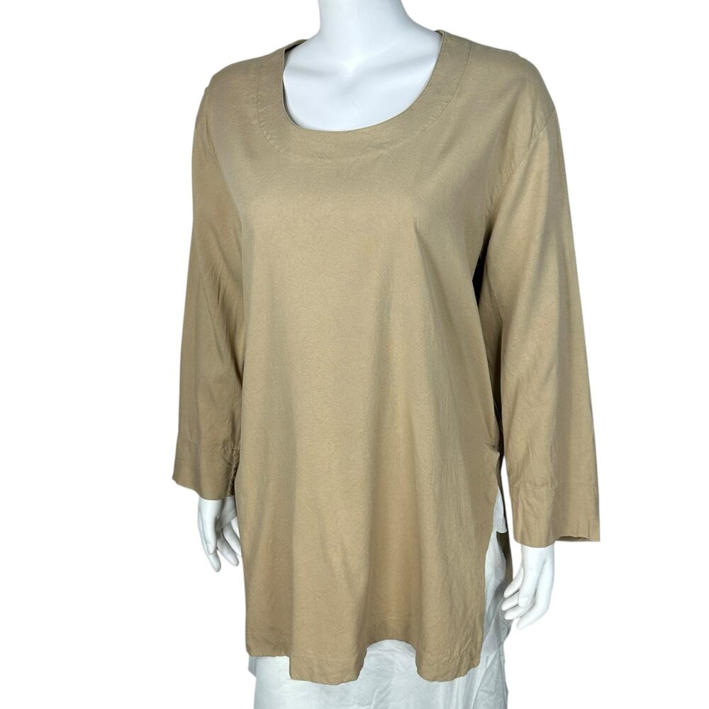 Escada Margaretha Ley Tunic Top Womens Size 8 (EU 40) Silk Lagenlook Minimalist